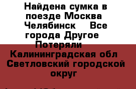 Найдена сумка в поезде Москва -Челябинск. - Все города Другое » Потеряли   . Калининградская обл.,Светловский городской округ 